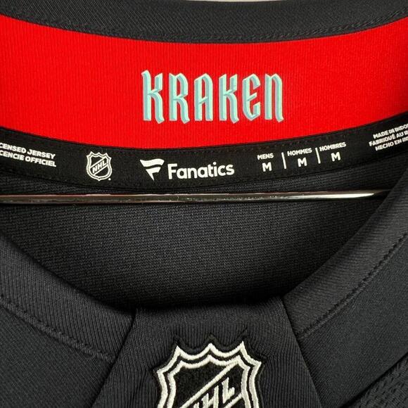NWT Fanatics NHL Seattle Kraken Breakaway Jersey - Size M Adam Larsson #6 - Picture 6 of 9